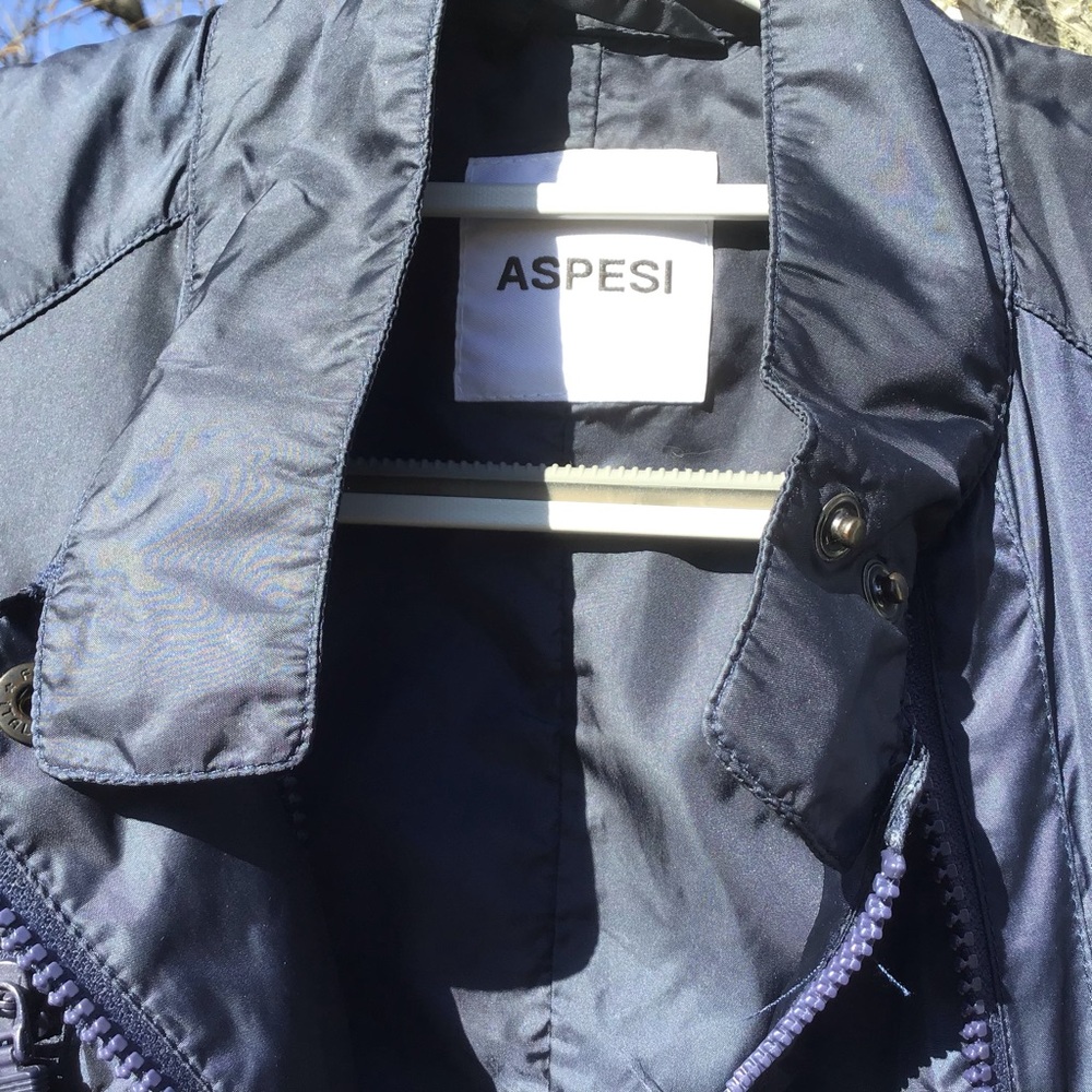 Aspesi Wind Jacket Navy Blue Euc - image 6